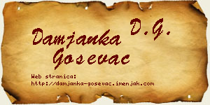 Damjanka Goševac vizit kartica